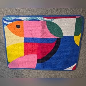 Hot Now Bright Multi Colored Geometric Pillowcase EUC